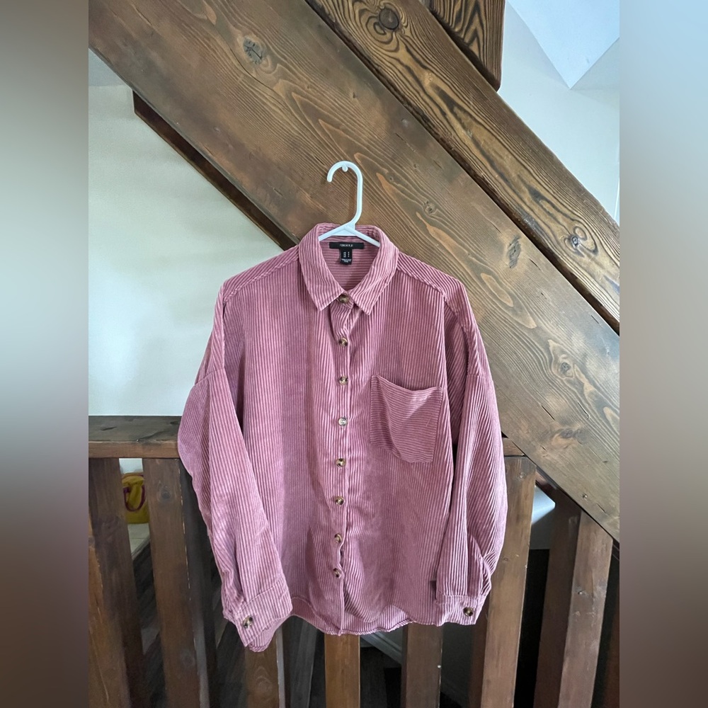 Forever 21 Mauve Corduroy Shirt